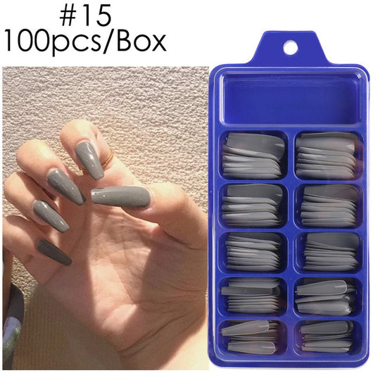 Uñas Postizas de Pasta Completa con Durabilidad Extendida - Acabado Ballet Azul - Image 24