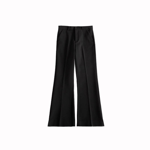 Pantalones Casuales Minimalistas de Corte Fluido Lujo Ligero