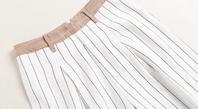 Conjunto Casual de Rayas: Playera y Pantalón Ancho Elegante - Image 10