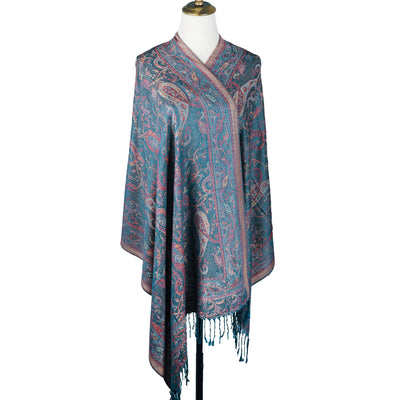 Bufanda Étnica Jacquard con Patrón Anacardo y Borlas - Estilo Europeo y Americano - Image 12