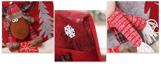 Funda de Silla 3D Navideña con Diseño de Papá Noel y Muñeco de Nieve - Image 11