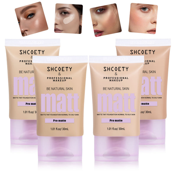 Base de Maquillaje 4 Tonos con Corrector Integrado - BB Cream Iluminador de Larga Duración
