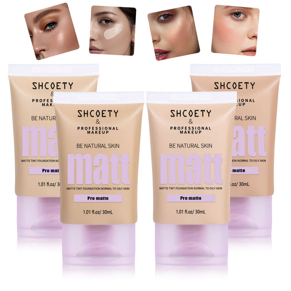 Base de Maquillaje 4 Tonos con Corrector Integrado - BB Cream Iluminador de Larga Duración