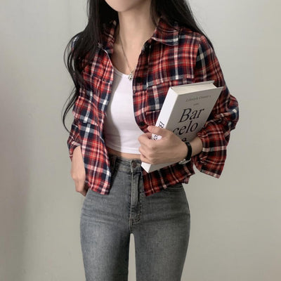 Camisa Cuadrille Oversized de Manga Corta - Image 22