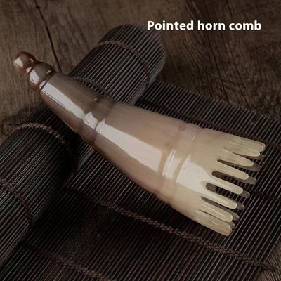 Peine Masajeador de Cuerno para Cabello y Cuero Cabelludo - Image 4