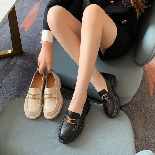 Mocasines de Cuero Espejo Mujer - Colección Otoño Premium
