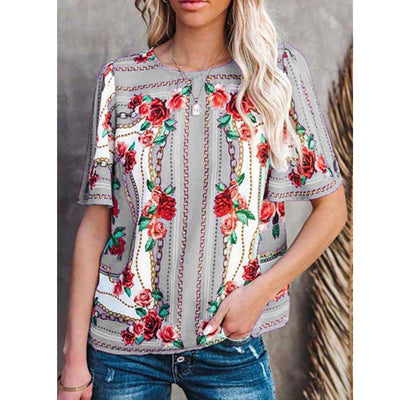 Playera Estampada Cuello Redondo Manga Corta para Mujer - Image 10