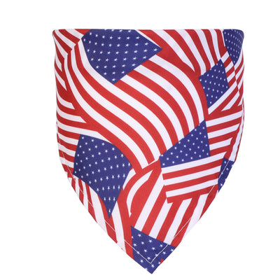 Babero Bandera Americana para Mascotas - Impresión de Capa Única - Image 2