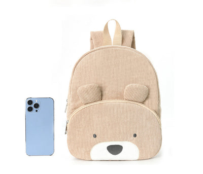 Mochila de Pana con Lindo Oso Bordado - Image 5