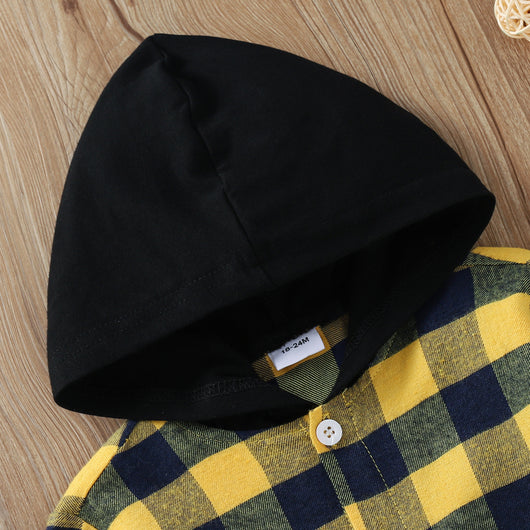 Chaqueta Camisa a Cuadros con Capucha para Niño - Estilo Casual Moderno - Image 17
