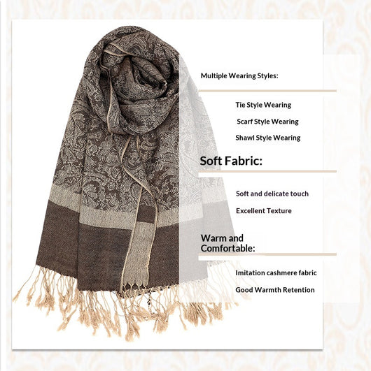 Elegante Chal Ligero de Lujo - Envolvente de Imitación Cashmere para Mujer - Image 57