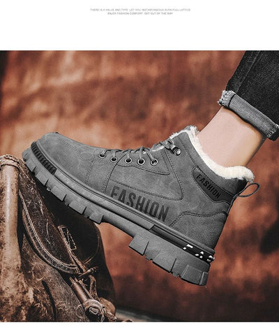 Zapatos Cálidos de Algodón con Forro Polar para Hombre - Image 9