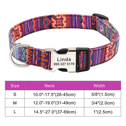 Collar Ajustable para Perros y Gatos con Placa de Identificación Personalizada - Image 82
