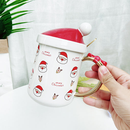 Taza de Cerámica Navideña Reno con Moño - Image 2