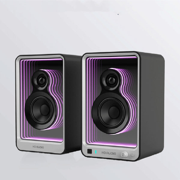 Parlante Monitor Bluetooth HiFi con Luz LED para Computadora y TV