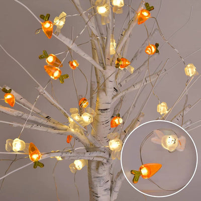 Guirnalda Luminosa Decorativa Forma Zanahoria y Conejo para Pascua - Image 13
