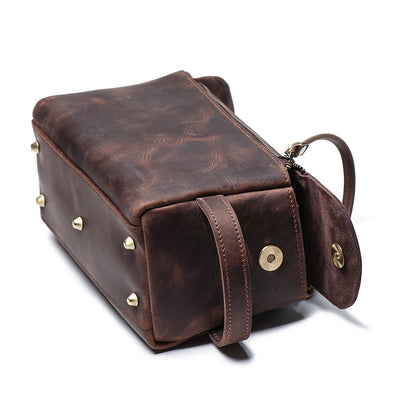 Bolsa Multifuncional de Cuero Estilo Retro para Hombre - Image 11