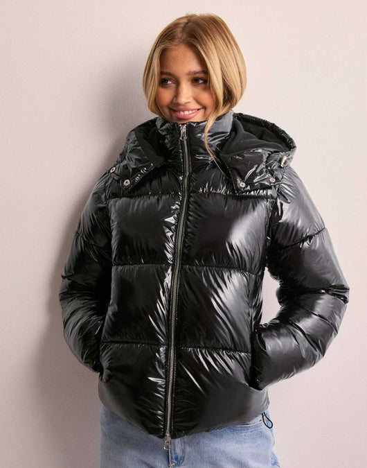 Chaqueta de Algodón con Capucha y Cuello Alto Elegante para Mujer - Image 6