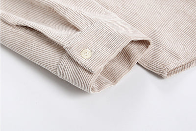 Camisa de Pana Manga Larga para Hombre - Abrigo Casual - Image 17