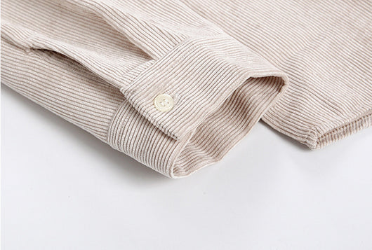 Camisa de Pana Manga Larga para Hombre - Abrigo Casual - Image 17