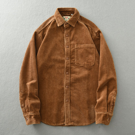 Camisa Casual de Pana Suelta Retro para Hombre - Image 12