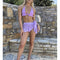 Bikini Deportivo con Falda Plisada de Malla - Estilo Europeo