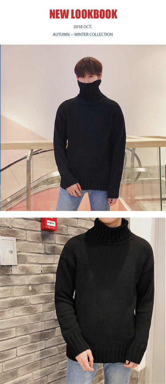 Suéter Cuello Alto Ajustado para Hombre y Adolescente - Tejido Cálido Invierno - Image 17
