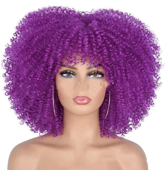 Peluca de Cabello Rizado Sintético con Malla Fina - Image 30