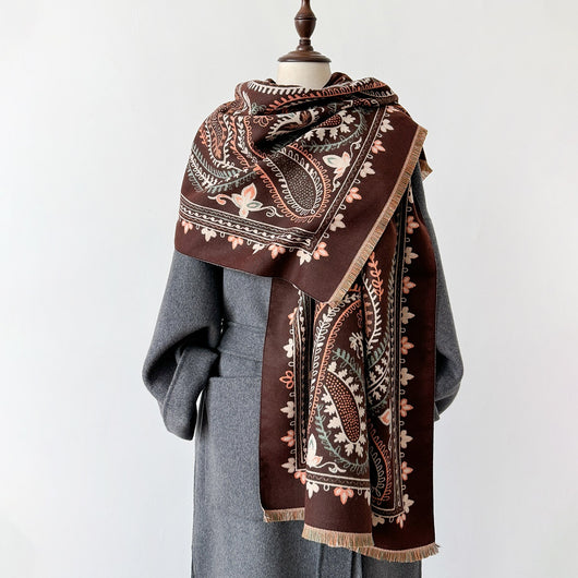 Poncho Reversible Geométrico Versátil - Dos Colores en Uno - Image 17