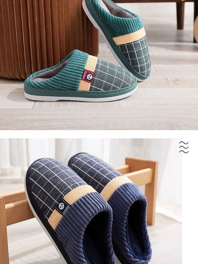 Pantuflas de Algodón para Hombre Invierno - Suela Gruesa Antideslizante - Image 8