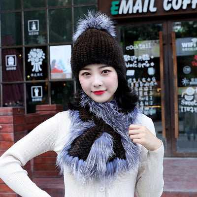 Conjunto de Gorro y Bufanda de Visón para Mujer - Abrigo Premium - Image 2