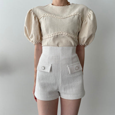 Blusa Retro con Mangas Abullonadas para Mujer - Image 12