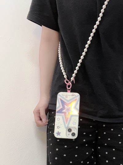 Correa Crossbody para Celular con Cadena de Perlas - Soporte Universal - Image 5