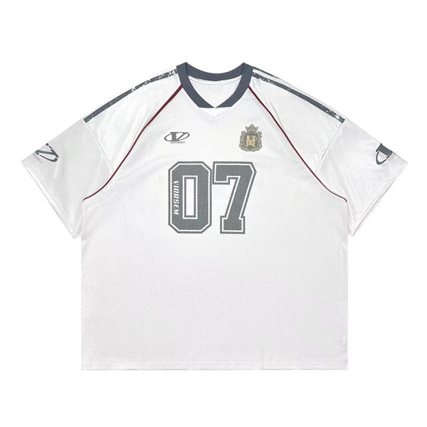 Polo Deportivo Mesh Estilo Universitario para Verano - Image 6