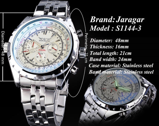 Reloj Mecánico Hueco de Gran Esfera Multifunción - Image 10