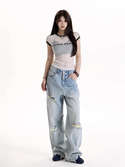 Jeans Rotos Estilo Hot Girl Retro Americano - Image 9