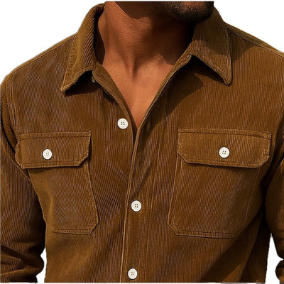 Camisa-Abrigo Holgada de Pana para Hombre - Image 5