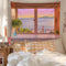 Tela de Fondo con Ventana Falsa y Paisaje 3D