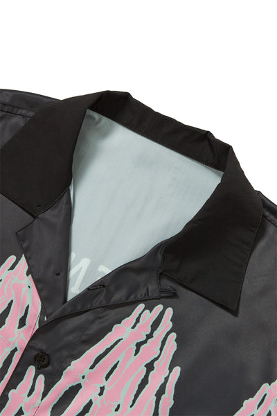 Camisa Suelta con Estampado Calavera y Mano Fantasmal - Image 17