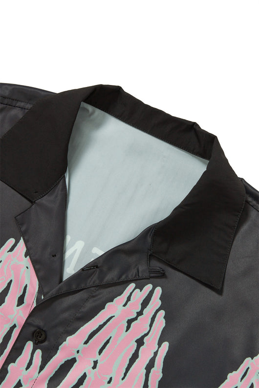 Camisa Suelta con Estampado Calavera y Mano Fantasmal - Image 17