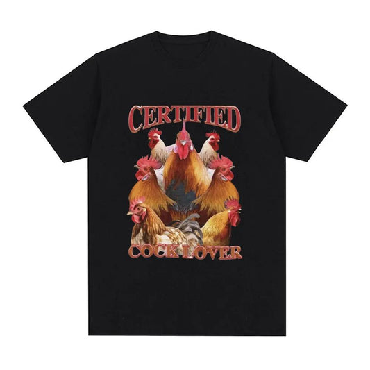 Playera Divertida para Mujer con Meme de Pollo Enamorado