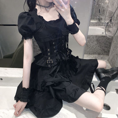 Vestido Gothic Sweet con Volantes y Cordones - Image 13