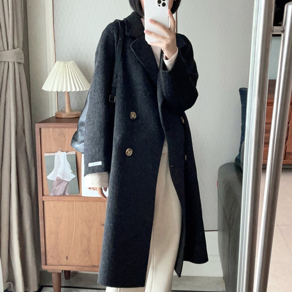 Abrigo Reversible de Lana y Cashmere - Elegancia Versátil