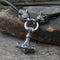 Collar de Cuero para Hombre con Colgante de Martillo