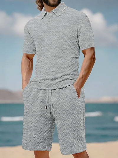 Camisa Casual de Manga Corta con Solapa para Hombre - Conjunto Versátil de Verano - Image 13