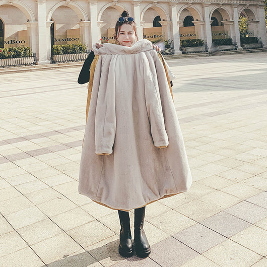 Abrigo de Lana Suelta para Mujer - Largo Invierno Oversize - Image 9