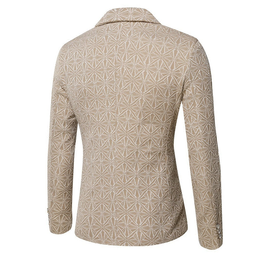 Chaqueta Slim Fit Jacquard Coreana para Hombre - Image 12