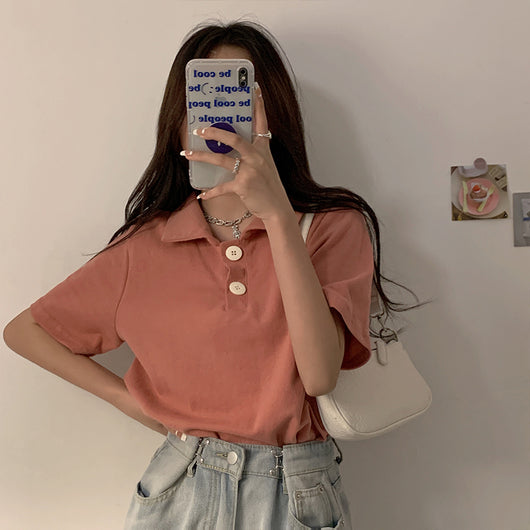 Camiseta Francesa Suelta de Verano para Mujer Talla Grande - Image 2