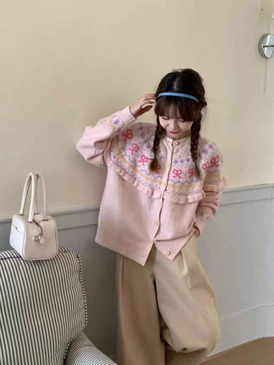Cardigan Tejido con Moño - Diseño Retro Holgado para Otoño e Invierno - Image 16