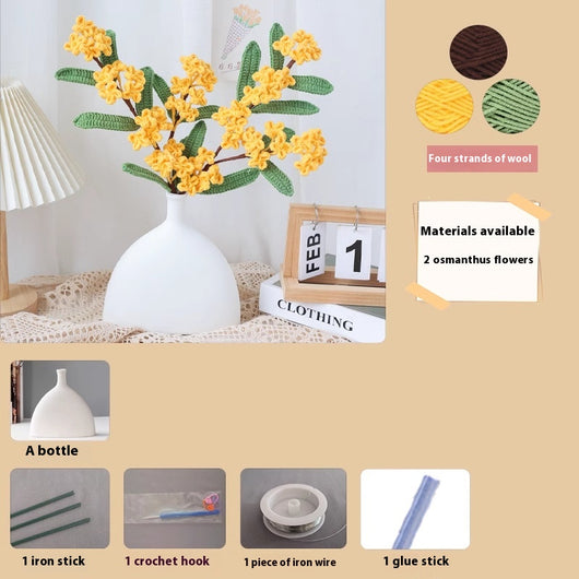 Kit Completo de Tejido DIY Osmanto y Caqui - Image 4